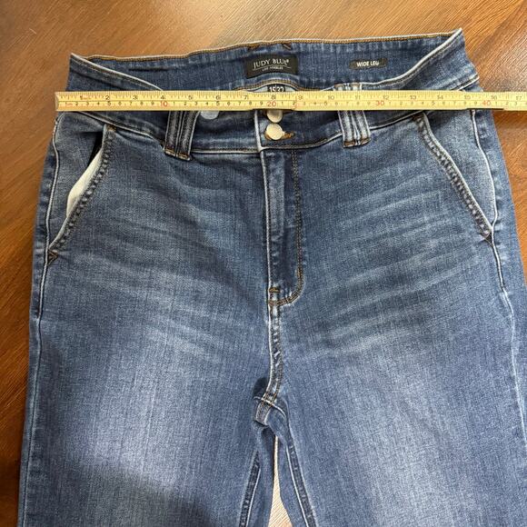 Judy Blue Wide Leg Jeans Medium Wash Boho Casual Minimalist Western Sz 15/32 - Picture 7 of 7